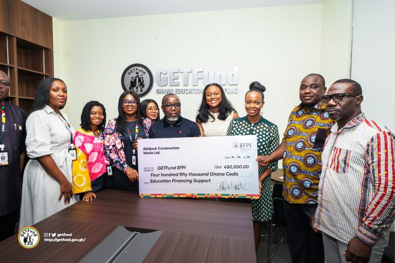 Abitjack supports GETFund with GHS 450,000 for school infrastructure.